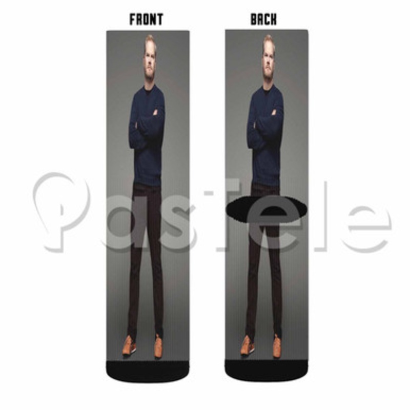 Jim Gaffigan Custom Sublimation Printed Socks Polyester Acrylic Nylon Spandex