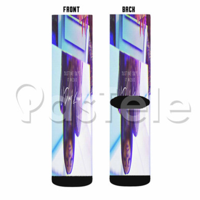 Justine Skye U Don t Know ft Wizkid Custom Sublimation Printed Socks Polyester Acrylic Nylon Spandex