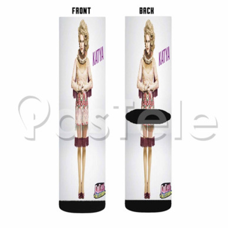 Katya Rupaul Custom Sublimation Printed Socks Polyester Acrylic Nylon Spandex