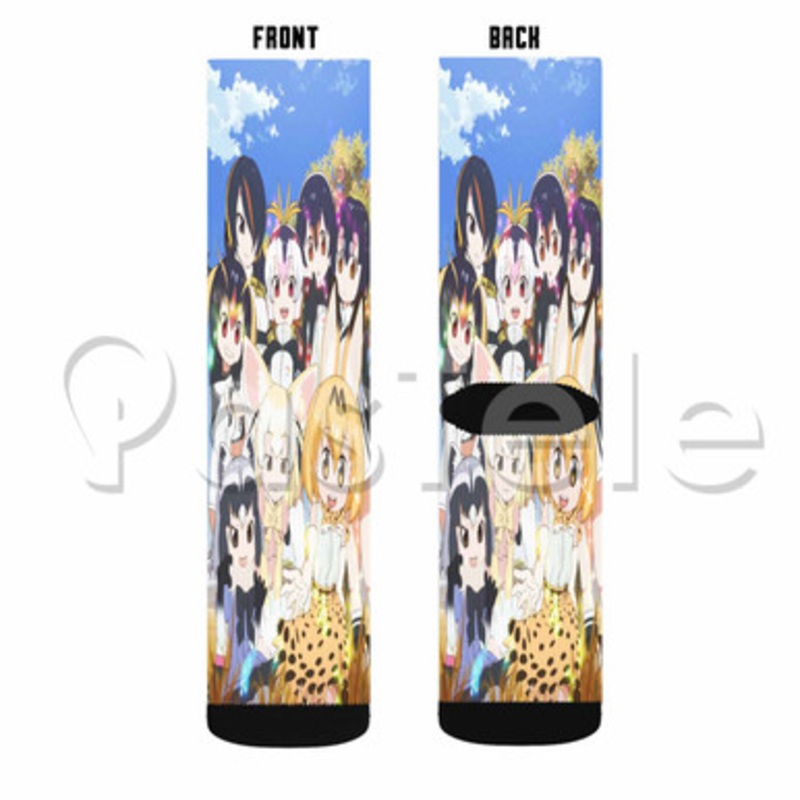 Kemono Friends Custom Sublimation Printed Socks Polyester Acrylic Nylon Spandex