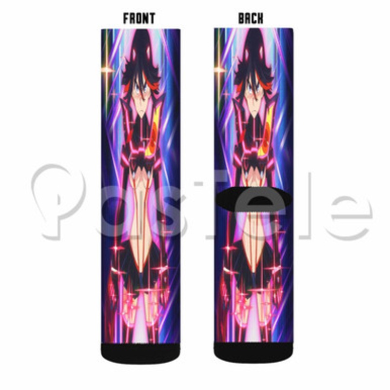 Kill la Kill 2 Custom Sublimation Printed Socks Polyester Acrylic Nylon Spandex