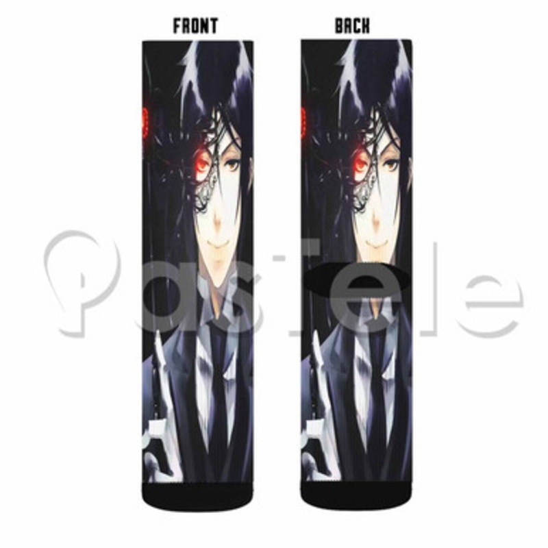 Kuroshitsuji Black Butler Custom Sublimation Printed Socks Polyester Acrylic Nylon Spandex