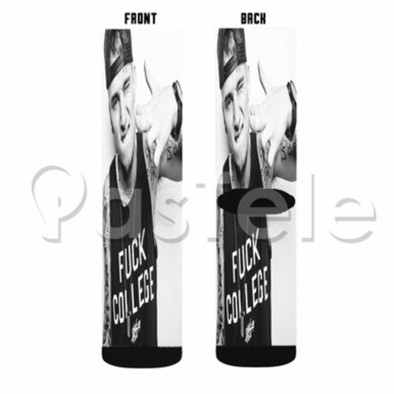 Machine Gun Kelly Custom Sublimation Printed Socks Polyester Acrylic Nylon Spandex