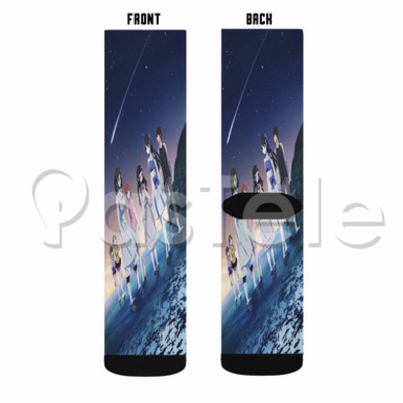Mahouka Koukou no Rettousei Movie Hoshi wo Yobu Shoujo Custom Sublimation Printed Socks Polyester Ac