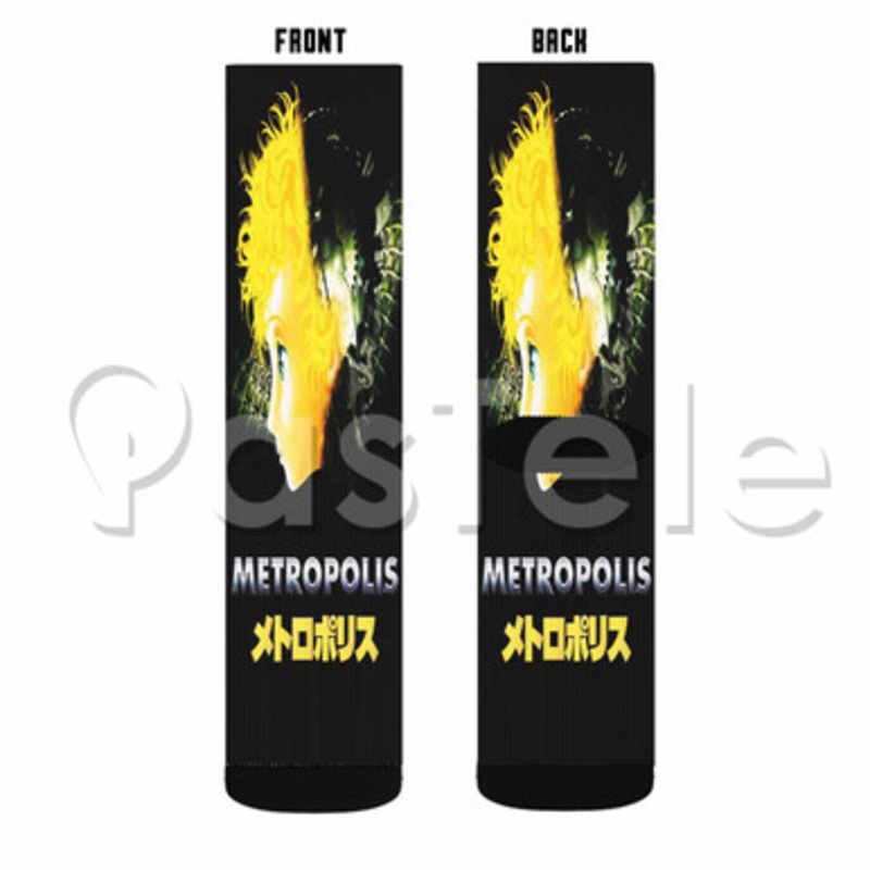 Metropolis Anime Custom Sublimation Printed Socks Polyester Acrylic Nylon Spandex
