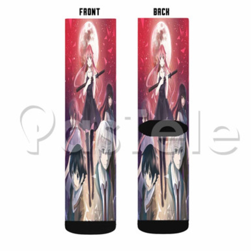 Mirai Nikki Custom Sublimation Printed Socks Polyester Acrylic Nylon Spandex