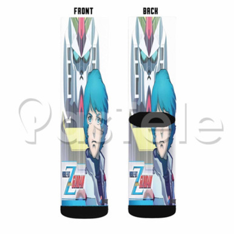 Mobile Suit Zeta Gundam Custom Sublimation Printed Socks Polyester Acrylic Nylon Spandex