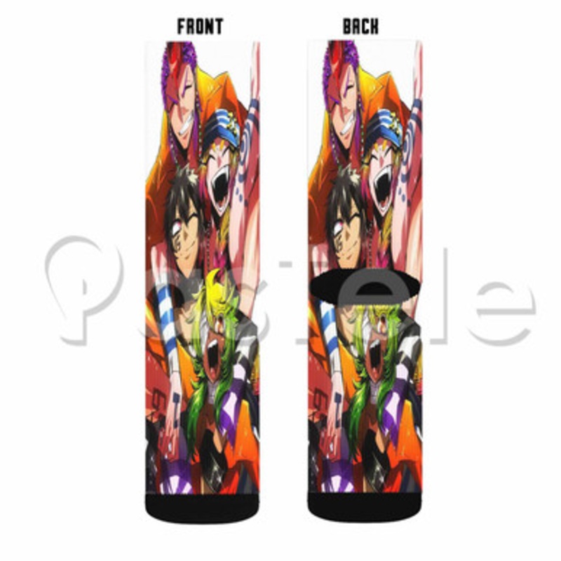 Nanbaka Anime Custom Sublimation Printed Socks Polyester Acrylic Nylon Spandex