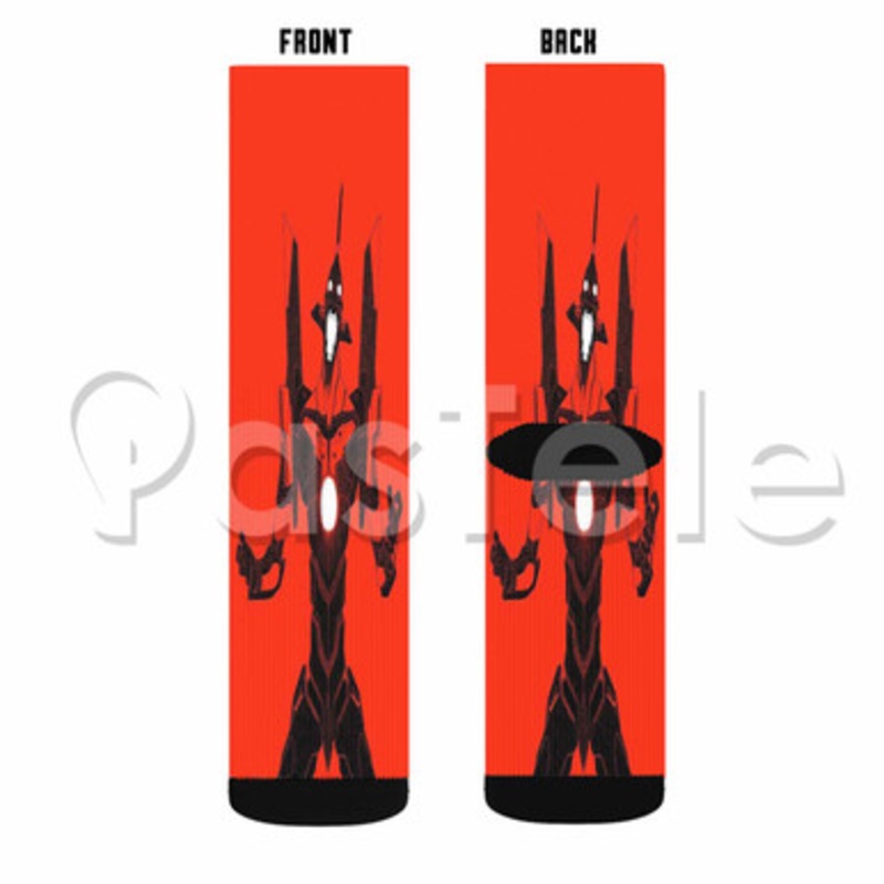 Neon Genesis Evangelion Custom Sublimation Printed Socks Polyester Acrylic Nylon Spandex