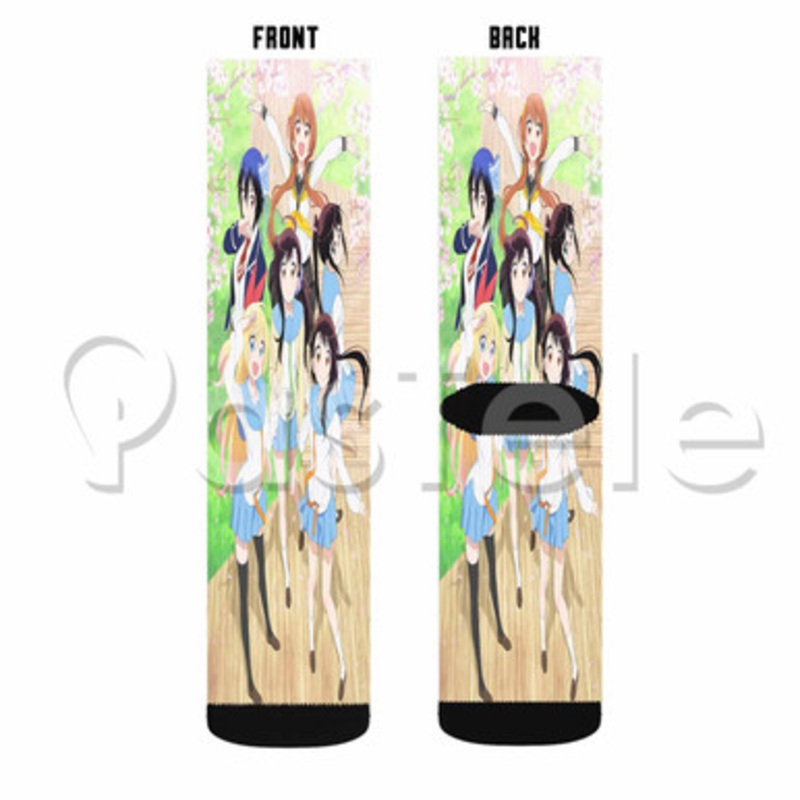 Nisekoi Custom Sublimation Printed Socks Polyester Acrylic Nylon Spandex