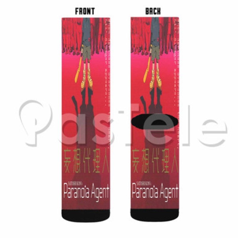 Paranoia Agent Custom Sublimation Printed Socks Polyester Acrylic Nylon Spandex