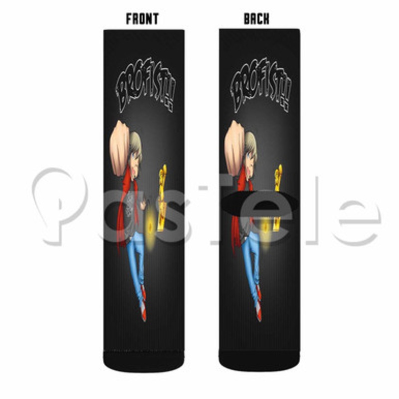 Pewdiepie Brofist Custom Sublimation Printed Socks Polyester Acrylic Nylon Spandex