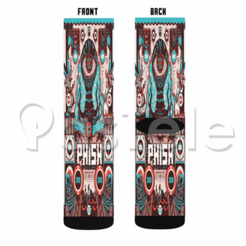 Phish Custom Sublimation Printed Socks Polyester Acrylic Nylon Spandex
