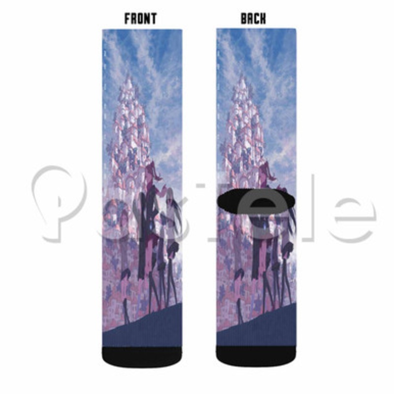 Pop in Q Custom Sublimation Printed Socks Polyester Acrylic Nylon Spandex