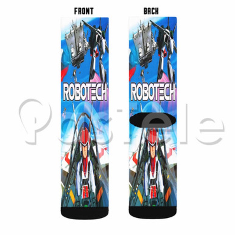 Robotech Custom Sublimation Printed Socks Polyester Acrylic Nylon Spandex