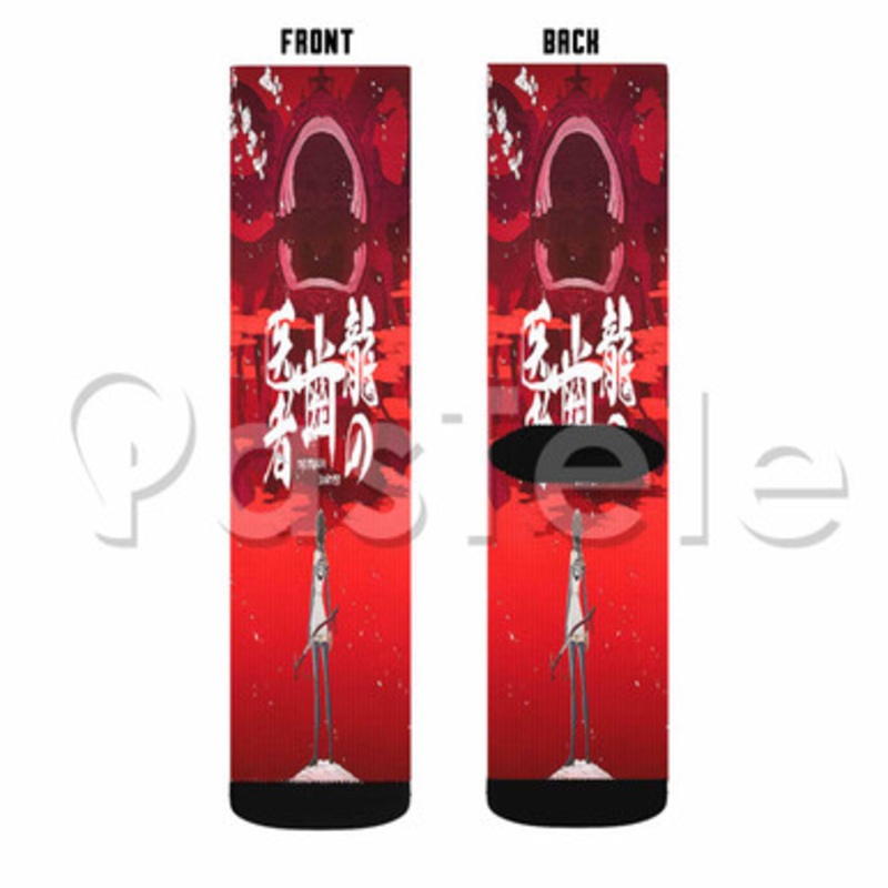 Ryuu no Haisha Custom Sublimation Printed Socks Polyester Acrylic Nylon Spandex