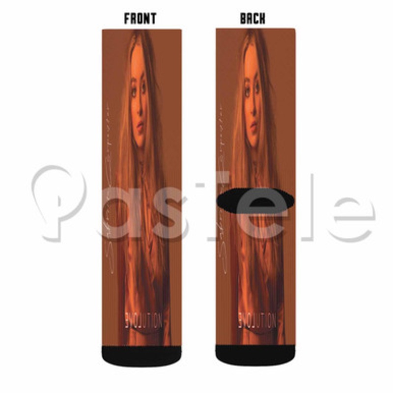 Sabrina Carpenter EVOLution Custom Sublimation Printed Socks Polyester Acrylic Nylon Spandex