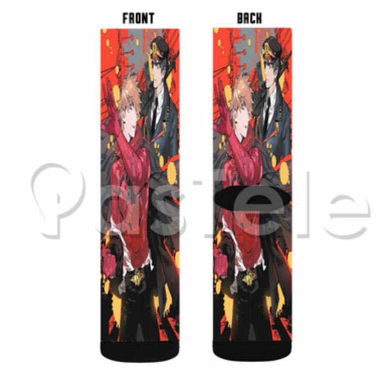 Samurai Flamenco Custom Sublimation Printed Socks Polyester Acrylic Nylon Spandex