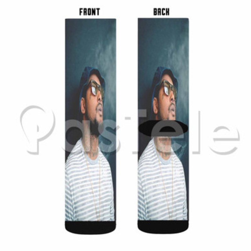School Boy Q Custom Sublimation Printed Socks Polyester Acrylic Nylon Spandex