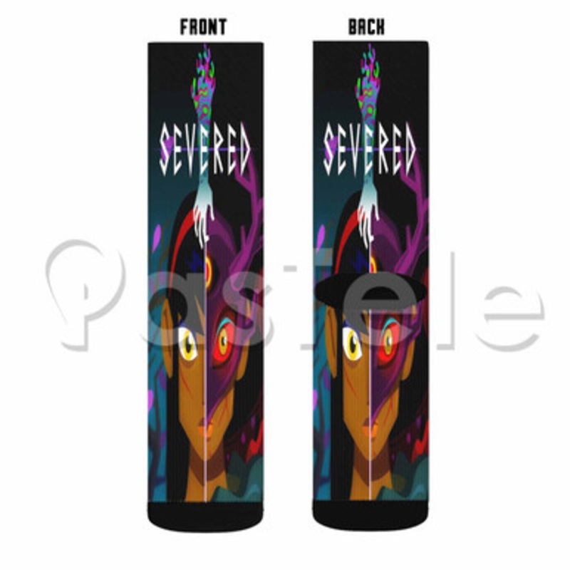 Severed Custom Sublimation Printed Socks Polyester Acrylic Nylon Spandex