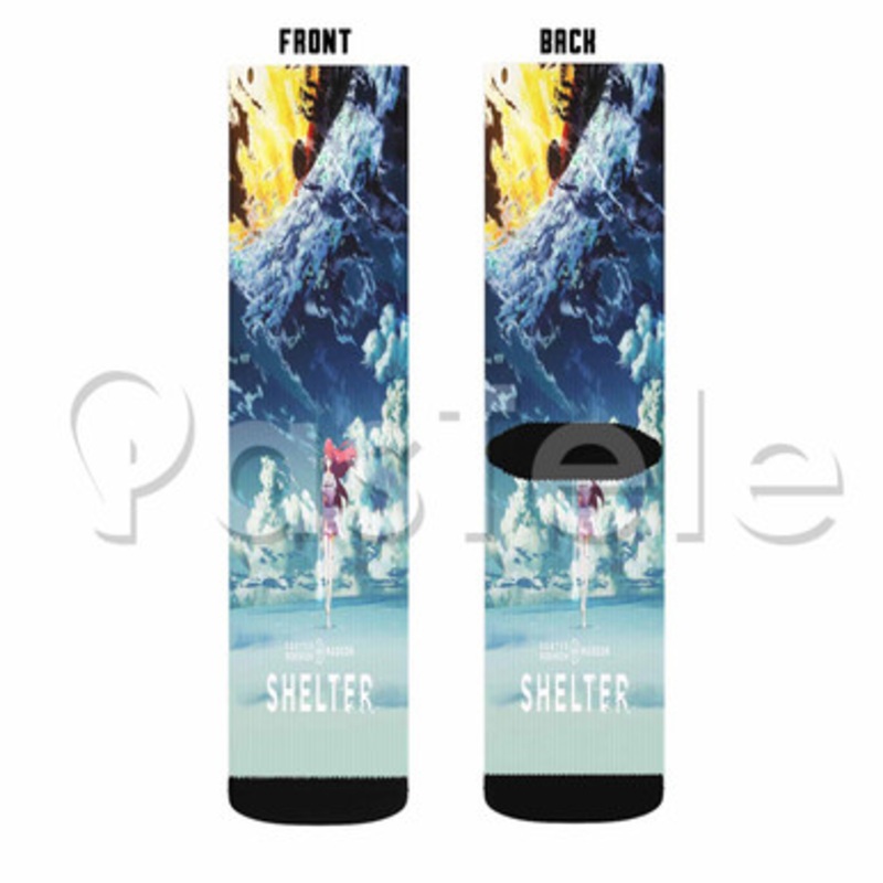 Shelter Custom Sublimation Printed Socks Polyester Acrylic Nylon Spandex