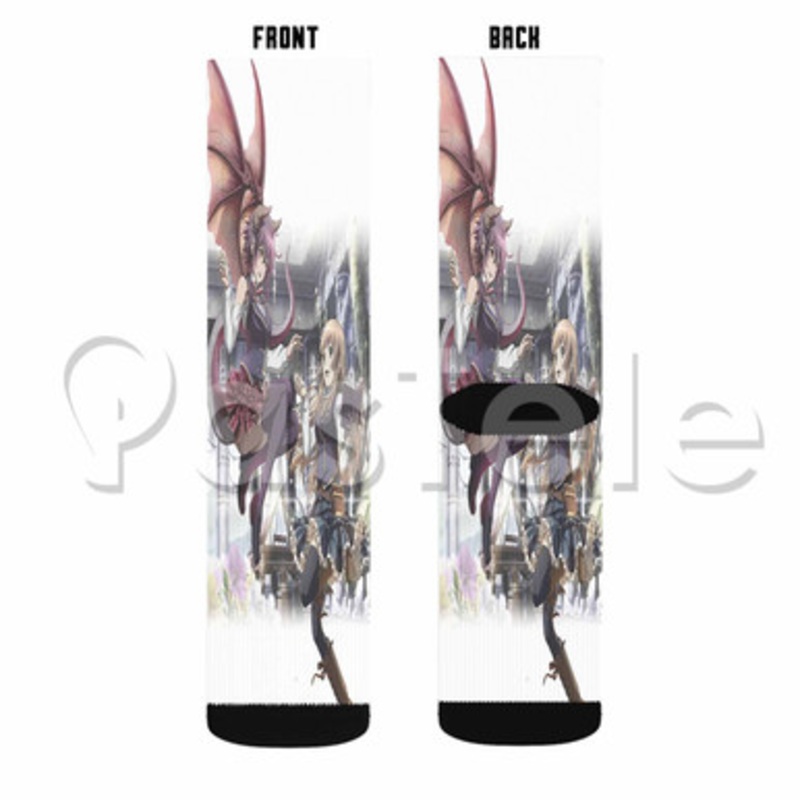 Shingeki no Bahamut Manaria Friends Custom Sublimation Printed Socks Polyester Acrylic Nylon Spandex