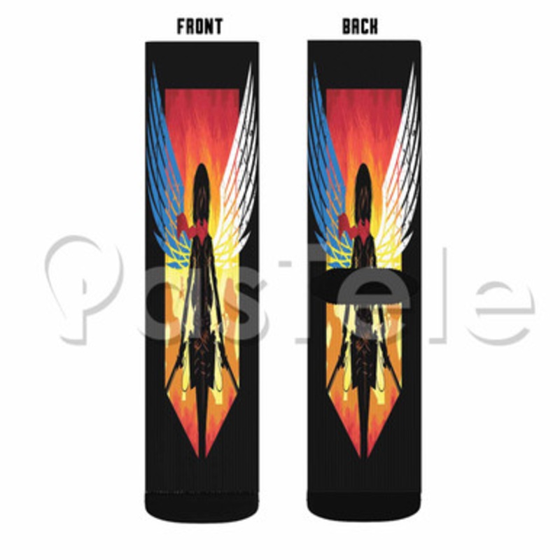 Shingeki No Kyojin Attack on Titan Custom Sublimation Printed Socks Polyester Acrylic Nylon Spandex