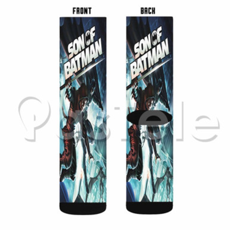 Son of Batman Custom Sublimation Printed Socks Polyester Acrylic Nylon Spandex