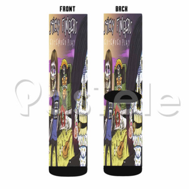Sticky Fingers Custom Sublimation Printed Socks Polyester Acrylic Nylon Spandex