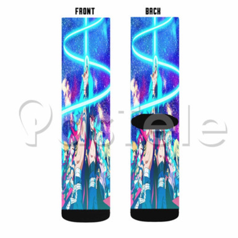 Tengen Toppa Gurren Lagann 2 Custom Sublimation Printed Socks Polyester Acrylic Nylon Spandex