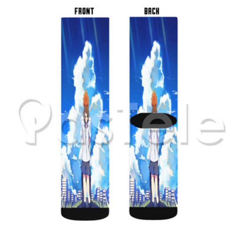 The Girl Who Leapt Through Time Custom Sublimation Printed Socks Polyester Acrylic Nylon Spandex