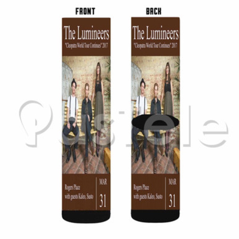 The Lumineers Cleopatra Tour 2017 Custom Sublimation Printed Socks Polyester Acrylic Nylon Spandex
