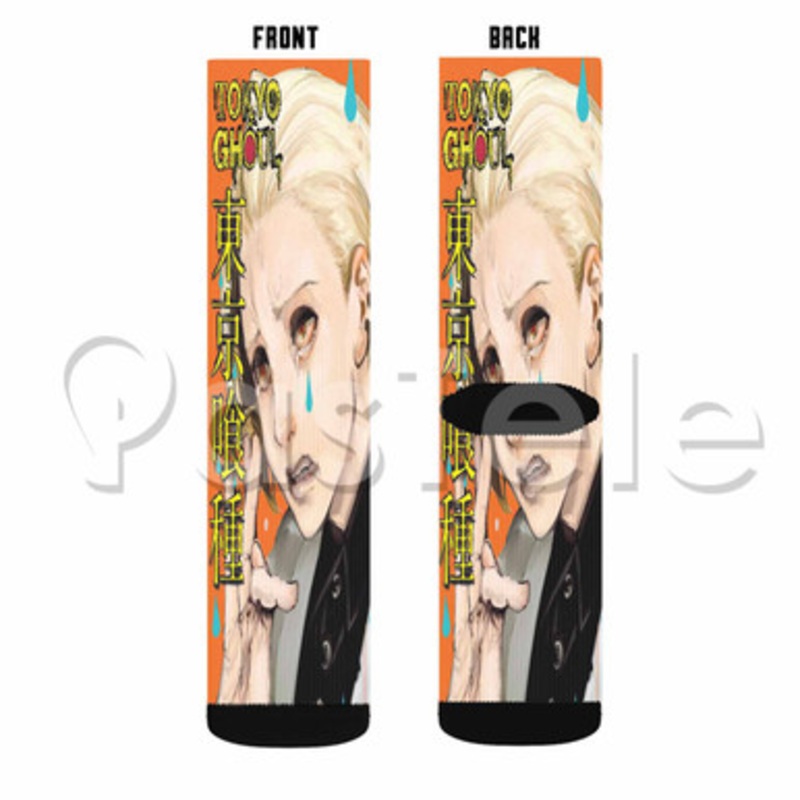 Tokyo Ghoul 2 Custom Sublimation Printed Socks Polyester Acrylic Nylon Spandex