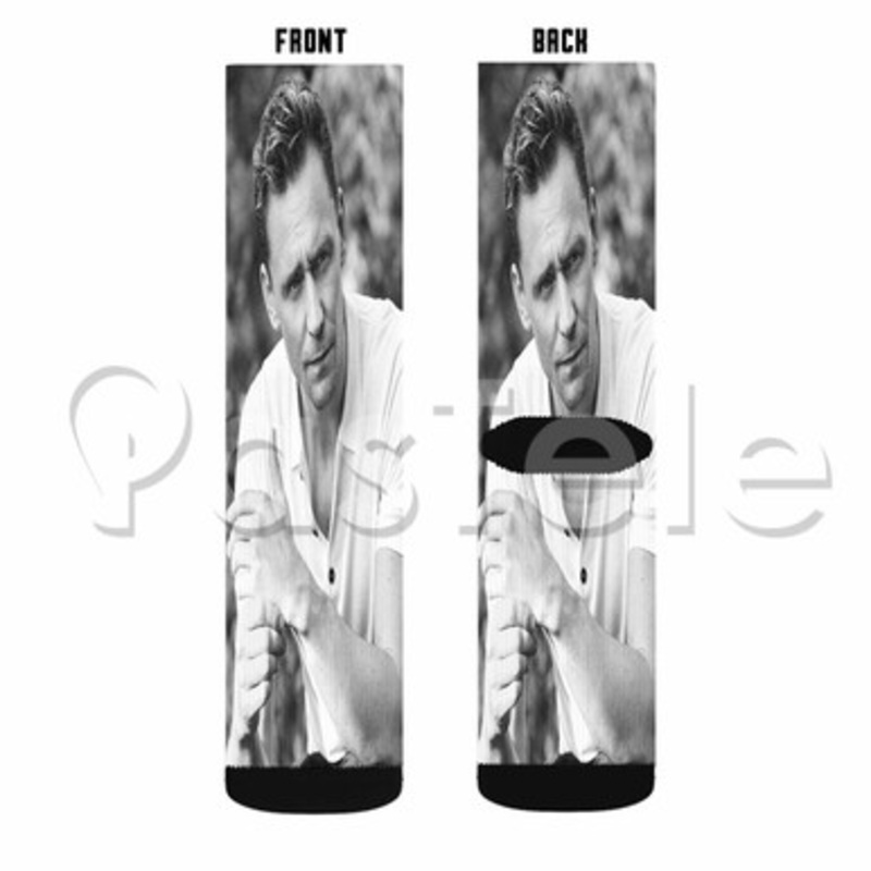 Tom Hiddleston Custom Sublimation Printed Socks Polyester Acrylic Nylon Spandex