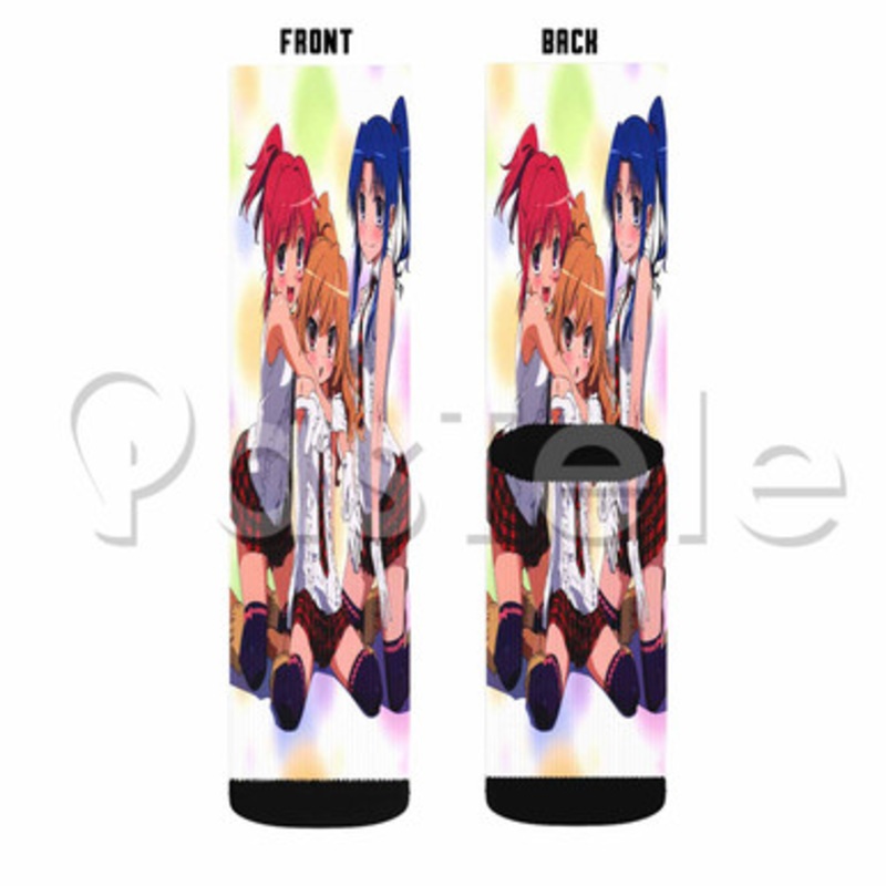 Toradora Custom Sublimation Printed Socks Polyester Acrylic Nylon Spandex
