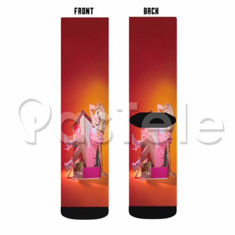 Trixie Mattel Custom Sublimation Printed Socks Polyester Acrylic Nylon Spandex