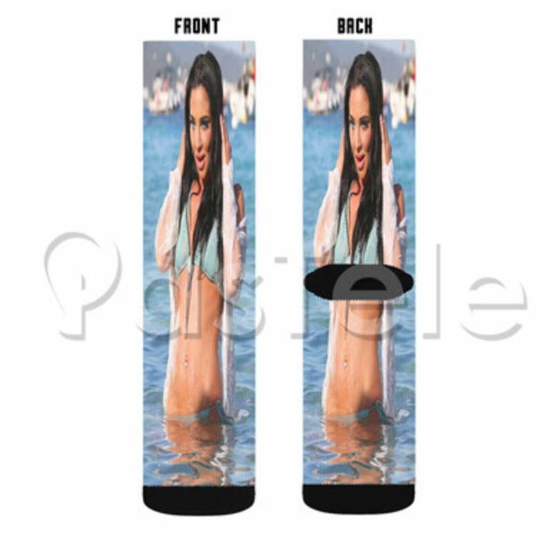 Tulisa Custom Sublimation Printed Socks Polyester Acrylic Nylon Spandex