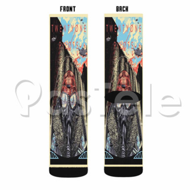 Twenty One Pilots Custom Sublimation Printed Socks Polyester Acrylic Nylon Spandex