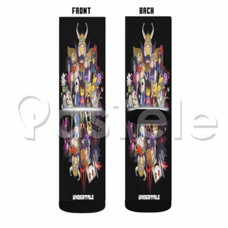 Undertale Custom Sublimation Printed Socks Polyester Acrylic Nylon Spandex