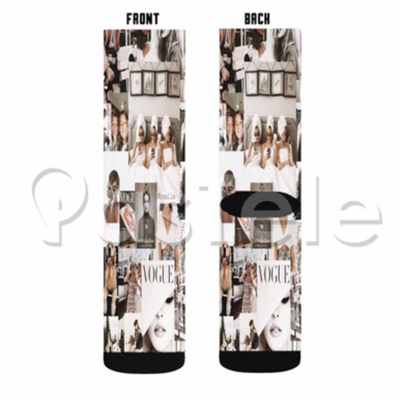 Vogue Custom Sublimation Printed Socks Polyester Acrylic Nylon Spandex