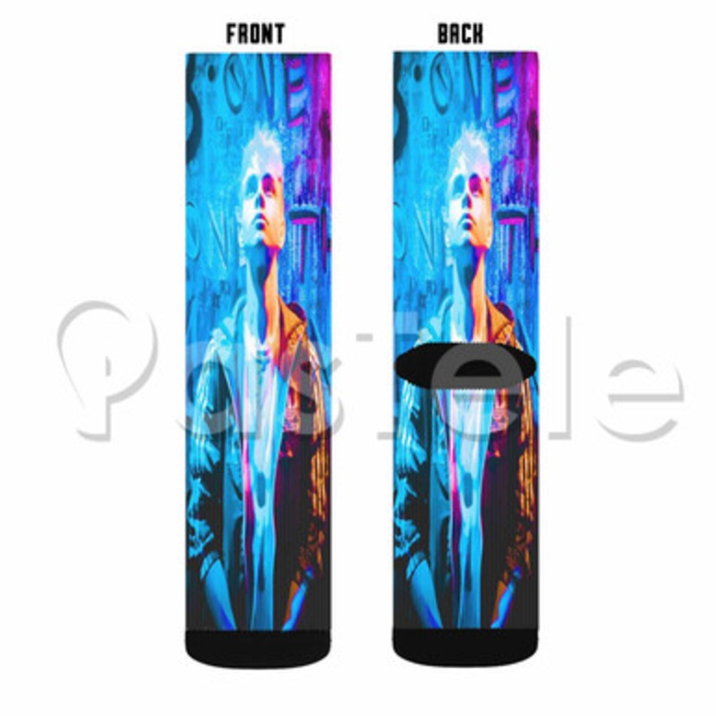 Why Dont We Corbyn Benson Custom Sublimation Printed Socks Polyester Acrylic Nylon Spandex