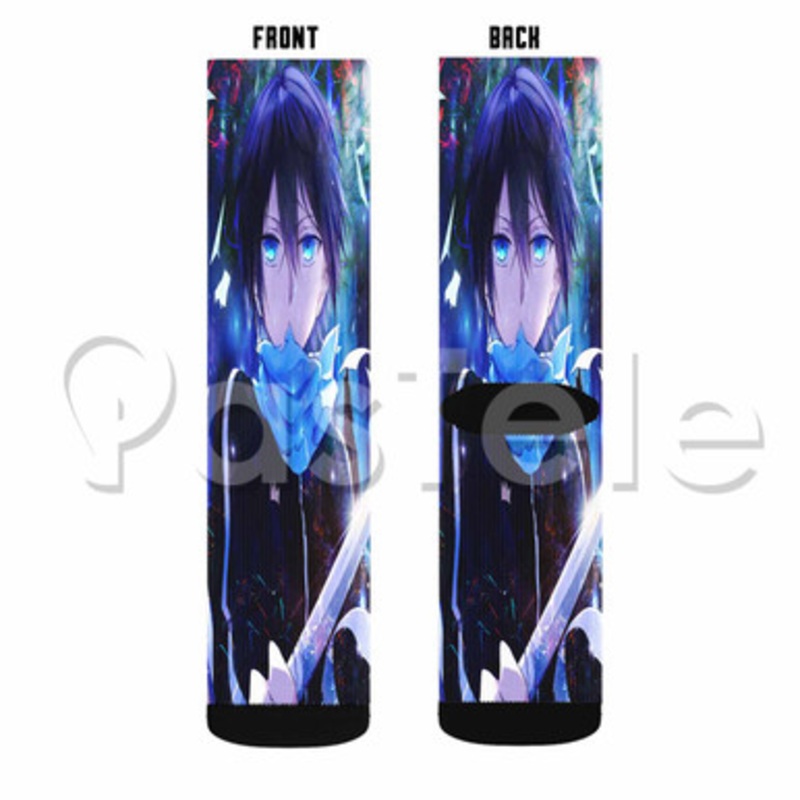 Yato Noragami Custom Sublimation Printed Socks Polyester Acrylic Nylon Spandex