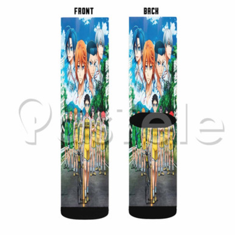 Yowamushi Pedal New Generation Custom Sublimation Printed Socks Polyester Acrylic Nylon Spandex