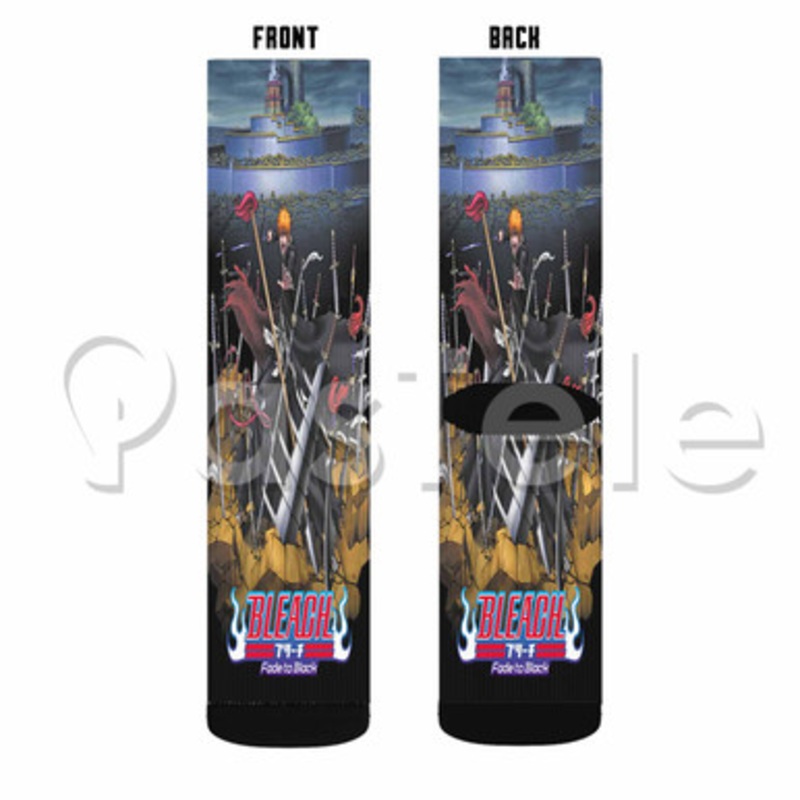 Bleach The Movie Fade to Black Custom Sublimation Printed Socks Polyester Acrylic Nylon Spandex