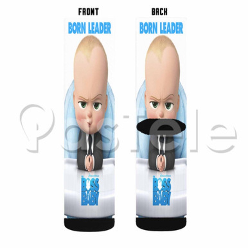 Boss Baby Custom Sublimation Printed Socks Polyester Acrylic Nylon Spandex