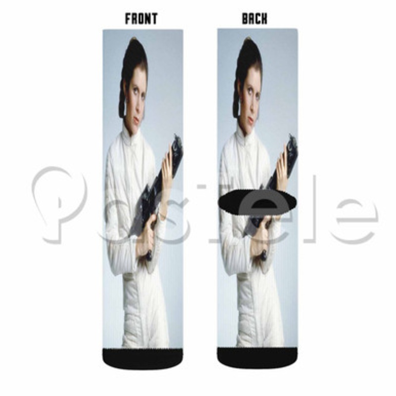 Carrie Fisher Custom Sublimation Printed Socks Polyester Acrylic Nylon Spandex