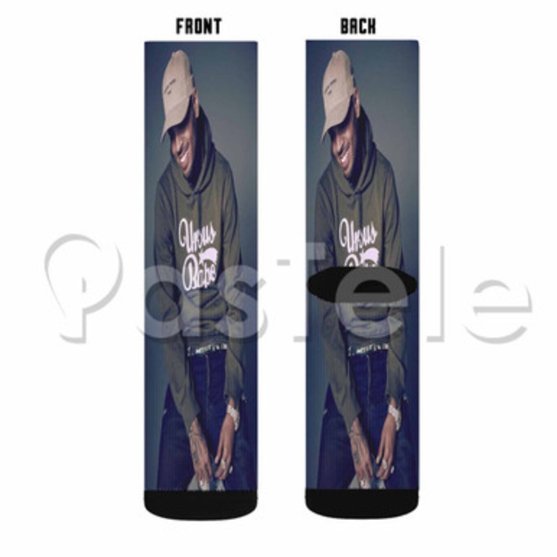 Chris Brown Custom Sublimation Printed Socks Polyester Acrylic Nylon Spandex
