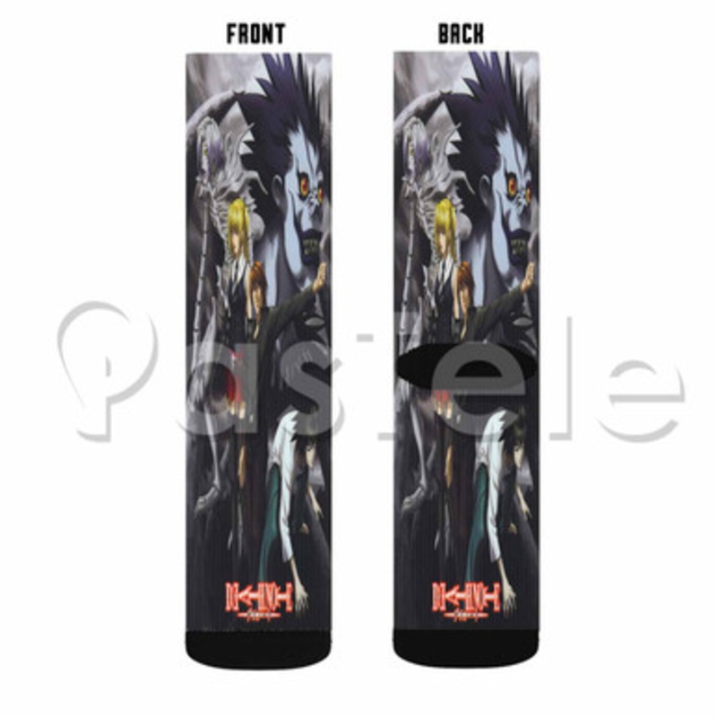 Death Note Custom Sublimation Printed Socks Polyester Acrylic Nylon Spandex
