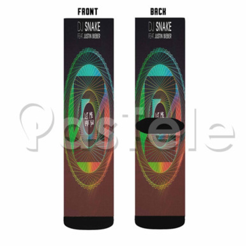 DJ Snake Zedd Let Me Love You ft Justin Bieber Custom Sublimation Printed Socks Polyester Acrylic Ny