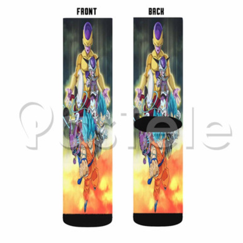 Dragon Ball Super Custom Sublimation Printed Socks Polyester Acrylic Nylon Spandex